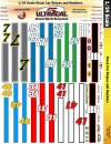 Ultracal 3441 - 1/24 DECALS - Stock Car Stripes & Numbers