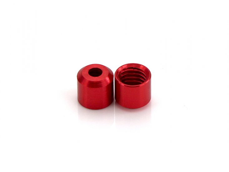 MR Slotcar MR9122 - EVOLUTION Body Post Tubes 5.5mm - Red-Anodized Aluminum - pack of 2 (SR1122)