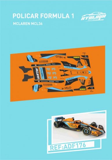 Atalaya Decals ADF176 - For Policar F1 - McLaren MCL36