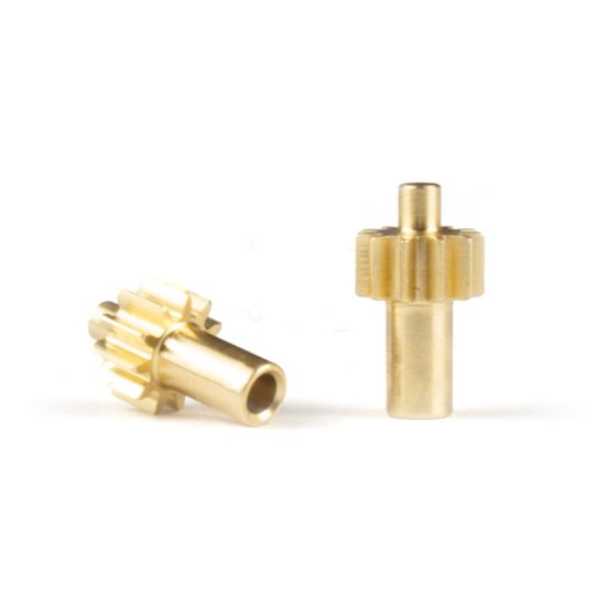 NSR 6709 - 9T Inline Brass Pinion - 5.5mm - for Formula 22 - pack of 2 - Click Image to Close