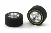 ScaleAuto SC-2016 - ProComp2 Sponge Tires 22.5 x 11mm + Aluminum Wheels 15mm OD - for 3mm axles