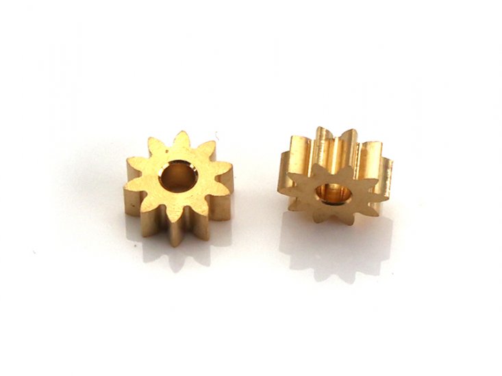 MR Slotcar MR4310R - Brass Pinion Gear - 10T x 6.5mm - Sidewinder - pair