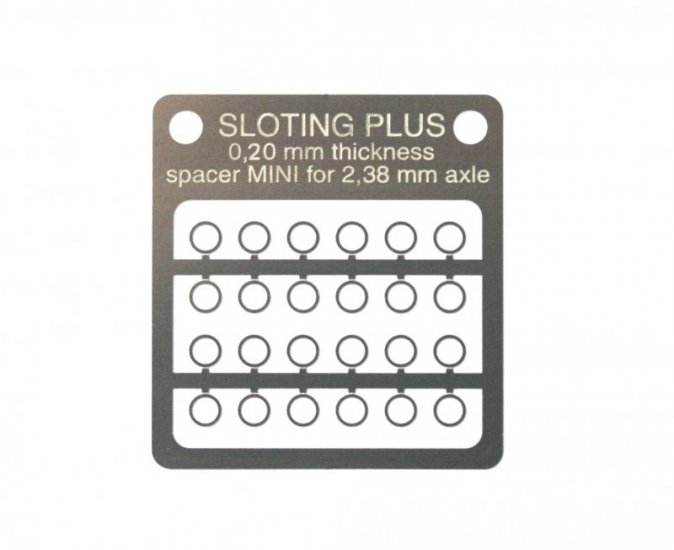 Sloting Plus SP062002 - Mini Stainless Steel Spacers - 0.20mm / 0.008" - 3mm diameter - pack of 24