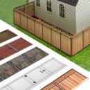 Photo Real BK9005 - NATURAL WOOD FENCE Building Kit - 1/64th scale