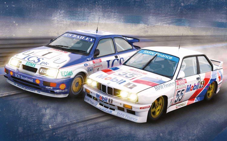 Scalextric C3693A Touring Car Twinpack-Ford Sierra RS500 & BMW E30 LIMITED EDITION