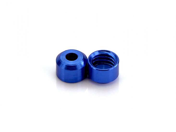 MR Slotcar MR9121 - EVOLUTION Body Post Tubes 4.0mm - Blue-Anodized Aluminum - pack of 2 (SR1121) - Click Image to Close