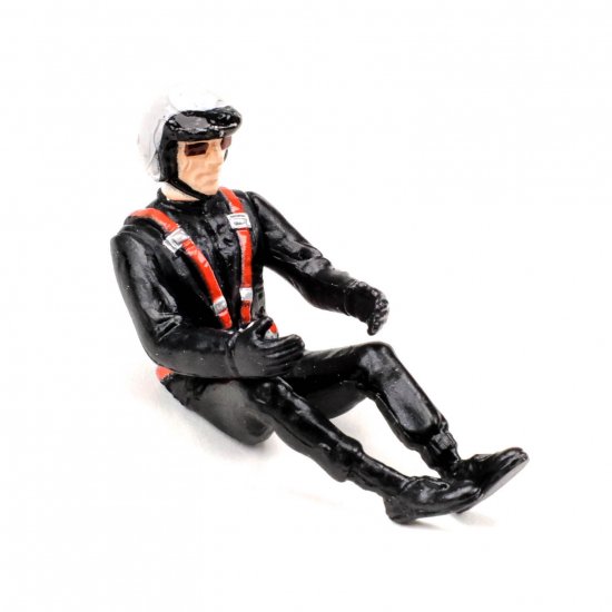 Pioneer FD201542 - Painted Driver Figure, White Helmet/Black Suit/Red Belts