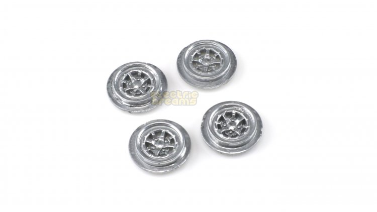 Team Slot T13013 - 13mm Pro Wheel Inserts - Gotti 5T - Silver - pack of 4