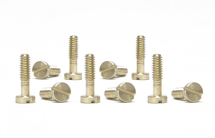 Slot.it CH52 - Brass Screws - 2.2 x 8mm - Big Head - pack of 10