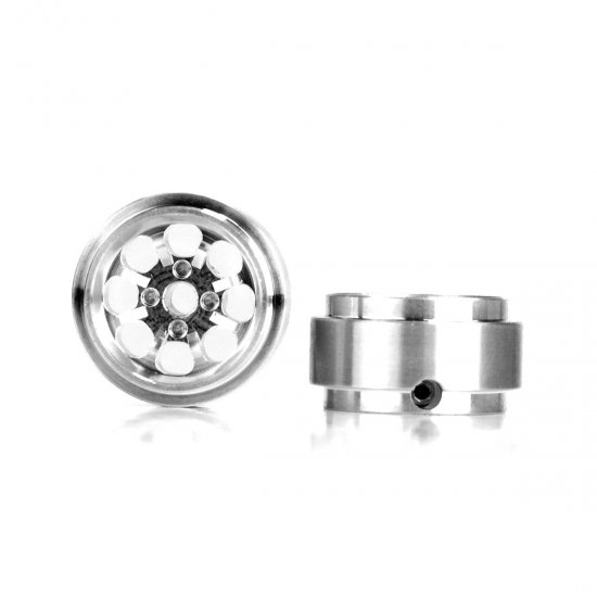 Staffs 92 - Silver Alloy Wheels - Minilite - 15.8 x 8.5mm - pair - Click Image to Close