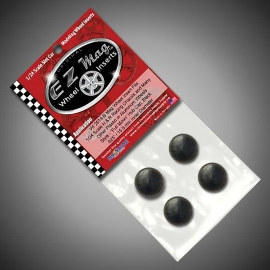 EZ Mag WI-2914B - 1/24 Wheel Inserts - Full Moon - Black - 5/8"