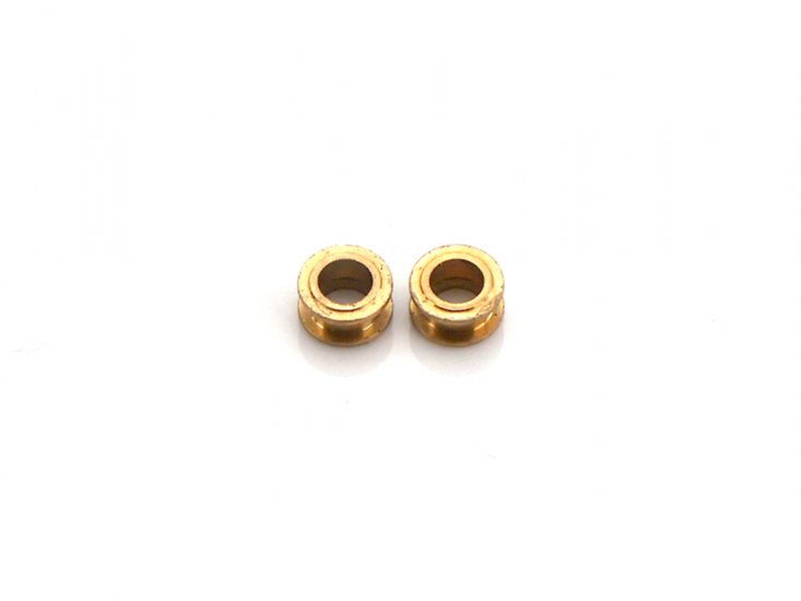 MR Slotcar MR8051R - Axle Bushings - Double Flange - Machined Bronze - pair