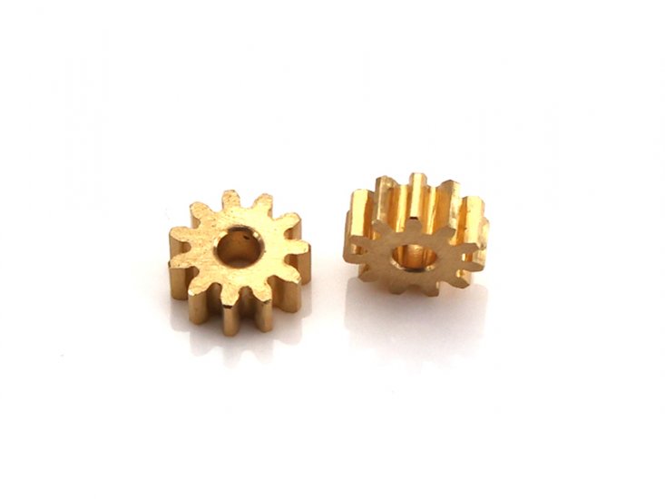 MR Slotcar MR4311R - Brass Pinion Gear - 11T x 6.5mm - Sidewinder - pair - Click Image to Close