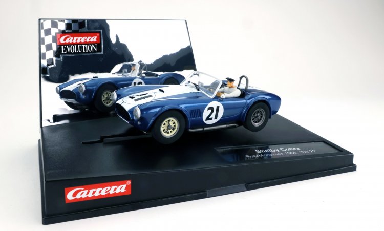 Carrera 27434 - AC Shelby Cobra #21 - Blue - Click Image to Close