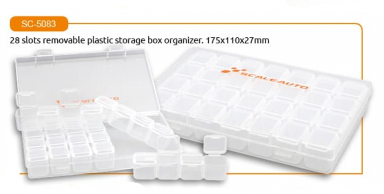 SC-5083 - Plastic Storage Container - 28 Removable Slots