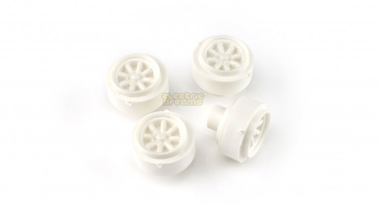 Team Slot L13003 - 13mm Pro Plastic Wheels - Rears - Minilite - pack of 4 - Click Image to Close