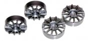NSR 5432 12-spoke inserts, silver, for 17" wheels, 4