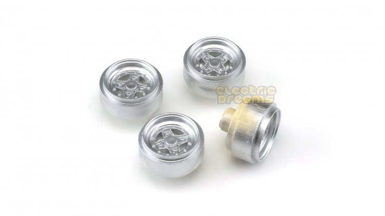 Team Slot 59033 - Pack of 4 Wheels - Gotti 73A Silver