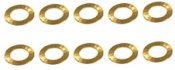 NSR 4811 Axle spacers, brass, 2mm i.d. 010" thick, 10