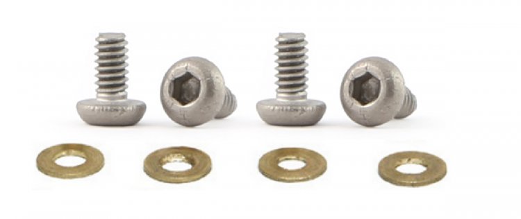 Slot.it CH90 - Hexagonal Motor Fixing Screws - M2 x 4mm - Titanium - pack of 4