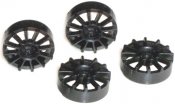 NSR 5430 12-spoke inserts, black, for 17" wheels, 4