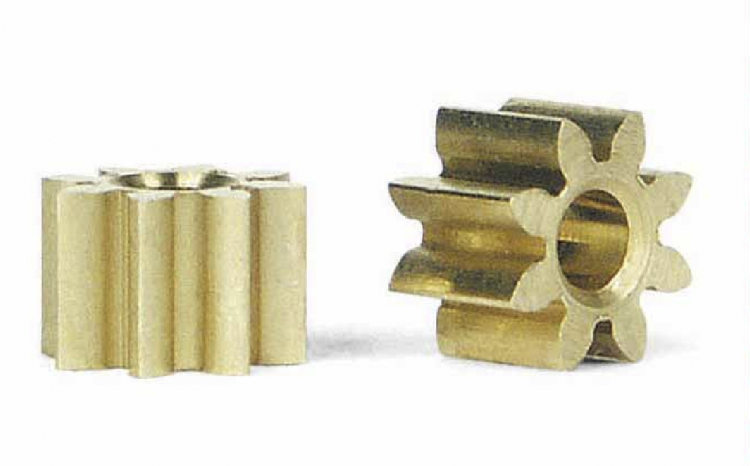 Slot.it PI08 - Brass Pinions - 8T - 5.5mm - pair