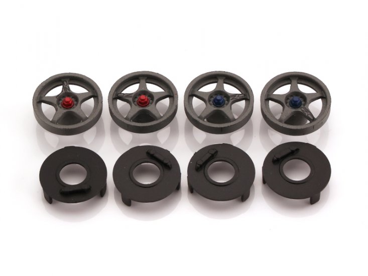 MR Slotcar MR7802 - Wheel Inserts - for McLaren F1 GTR - Silver - set of 4