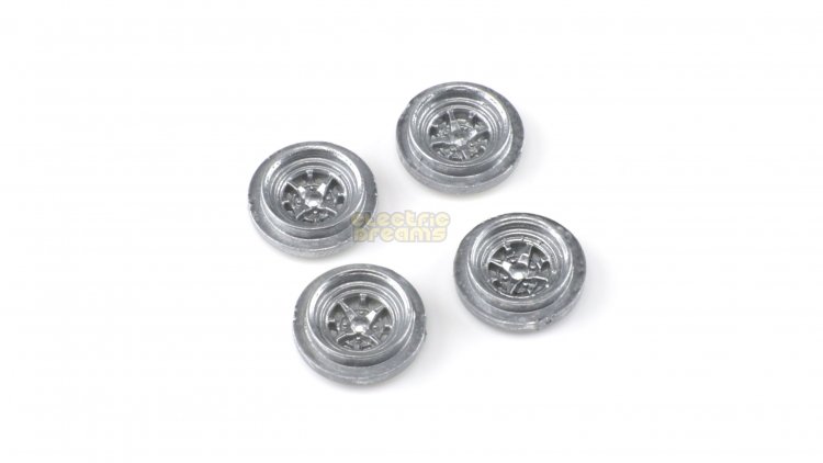 Team Slot T13015 - 13mm Pro Wheel Inserts - Gotti 5T - Rears - Silver - pack of 4