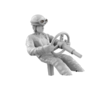 NSR 1304 - Unpainted Driver Kit - with Jet Helmet & Steering Wheel