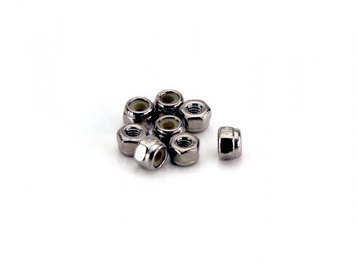ScaleRacing SR1128 - EVOLUTION Locking Nuts with "Nylock" thread lock - pack of 8 - Click Image to Close