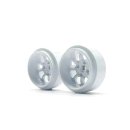 Staffs 238 - White Alloy Wheels - Minilite Deep Dish - 15.8 x 8.5mm - pair