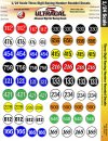 Ultracal 3402 - 1/24 DECALS - Three-Digit Racing Numbers & Roundels