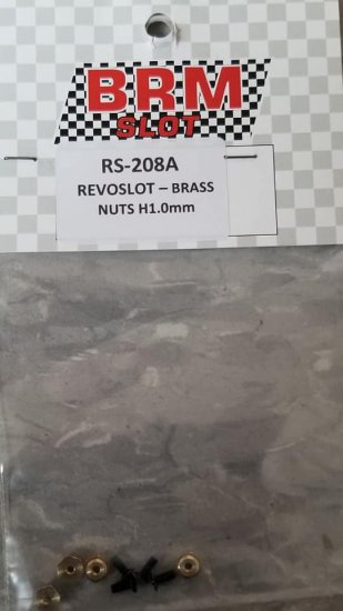 Revo Slot RS-208A - Brass Chassis Nuts 1.0mm & Screws