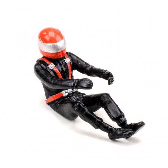 Pioneer FD201574 - Painted Driver Figure, Modern, Red Helmet/Black Suit/Red Belts