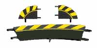 Carrera 20568Y - Outside Borders for Curve 4-15°, 12 pieces, YELLOW