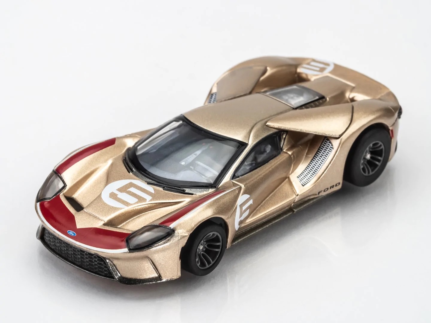 AFX 22061 - Ford GT Heritage #5 - Gold/Red - HO (1/64) scale