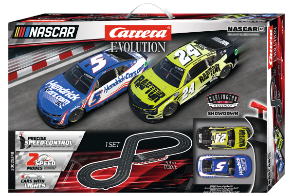 Carrera 25248 - DARLINGTON SHOWDOWN - NASCAR Camaro vs NASCAR Camaro - 1/32nd scale set - Click Image to Close