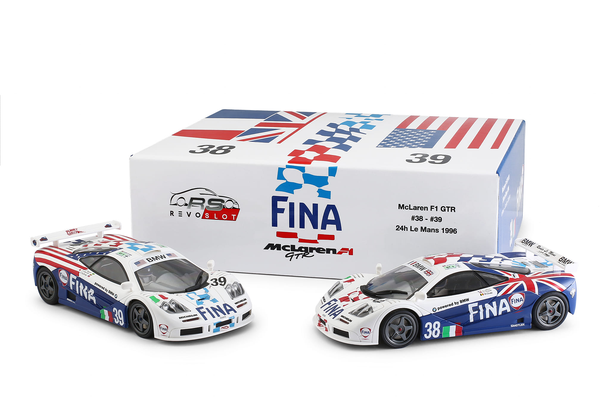 Revo Slot RS0128 - McLaren F1 GTR Fina - '96 Le Mans - TWIN PACK