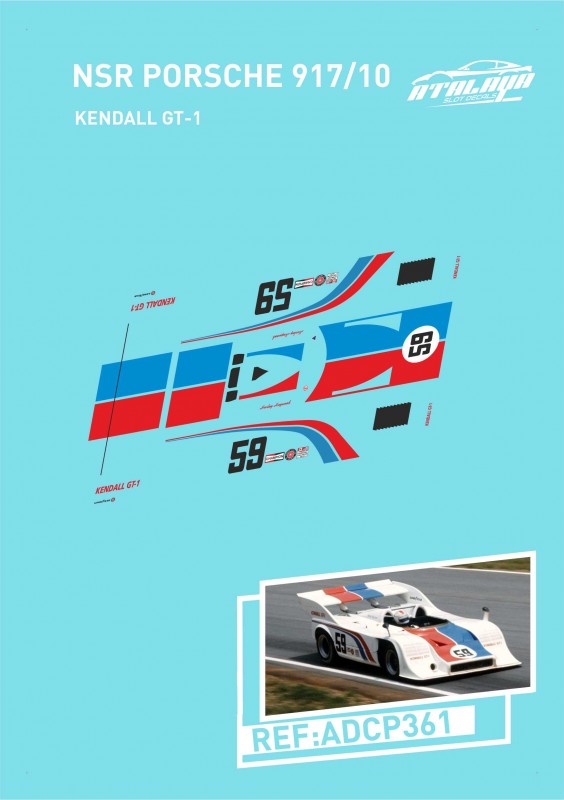 Atalaya Decals ADCP361 - NSR Porsche 917/10 - Kendall GT1