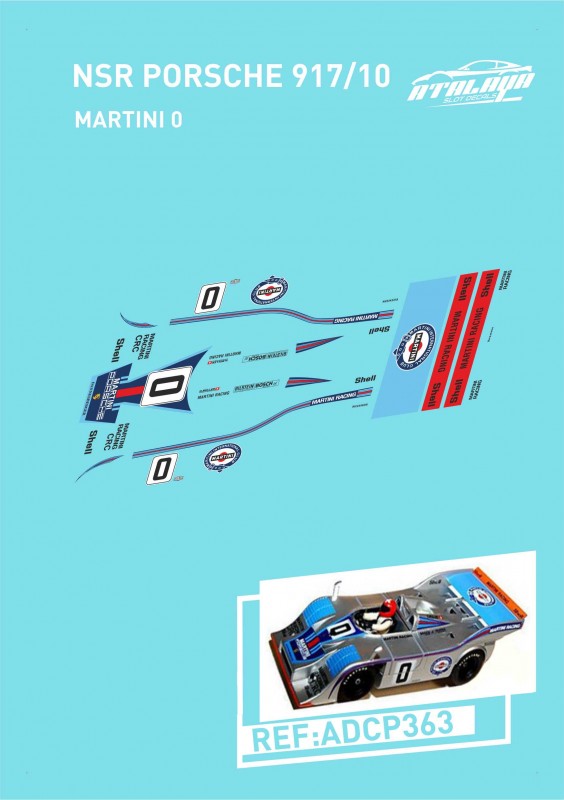 Atalaya Decals ADCP363 - NSR Porsche 917/10 - Martini #0