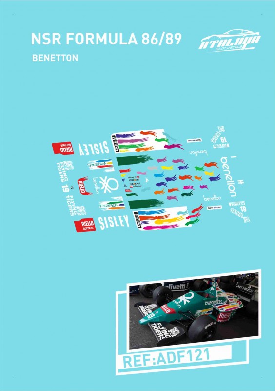 Atalaya Decals ADF121 - NSR F1 - 1986 Benetton B186 - Teo Fabi