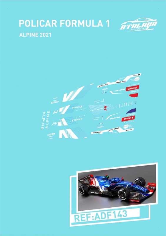 Atalaya Decals ADF143 - For Policar F1 - Alpine 2021 (concept)