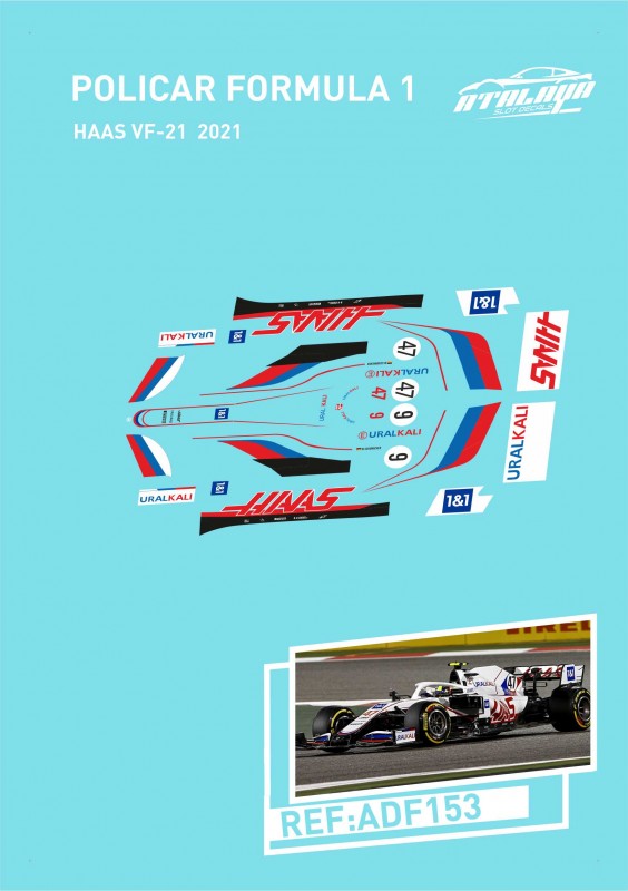 Atalaya Decals ADF153 - For Policar F1 - HAAS VF-21 2021