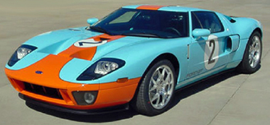 Scalextric C3324 Ford GT road car, Gulf colors 