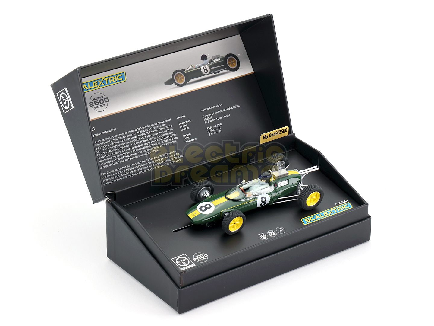 Scalextric C4068A Lotus 25 #8 - Jim Clark - '63 Monza - World Champion