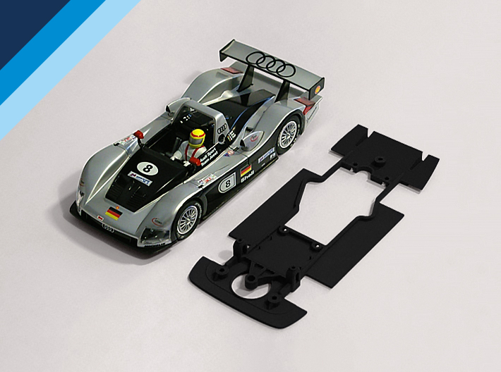 Olifer C960011 - Chassis for Carrera R8R, Bentley EXP Speed 8 - use with Slot.it AW