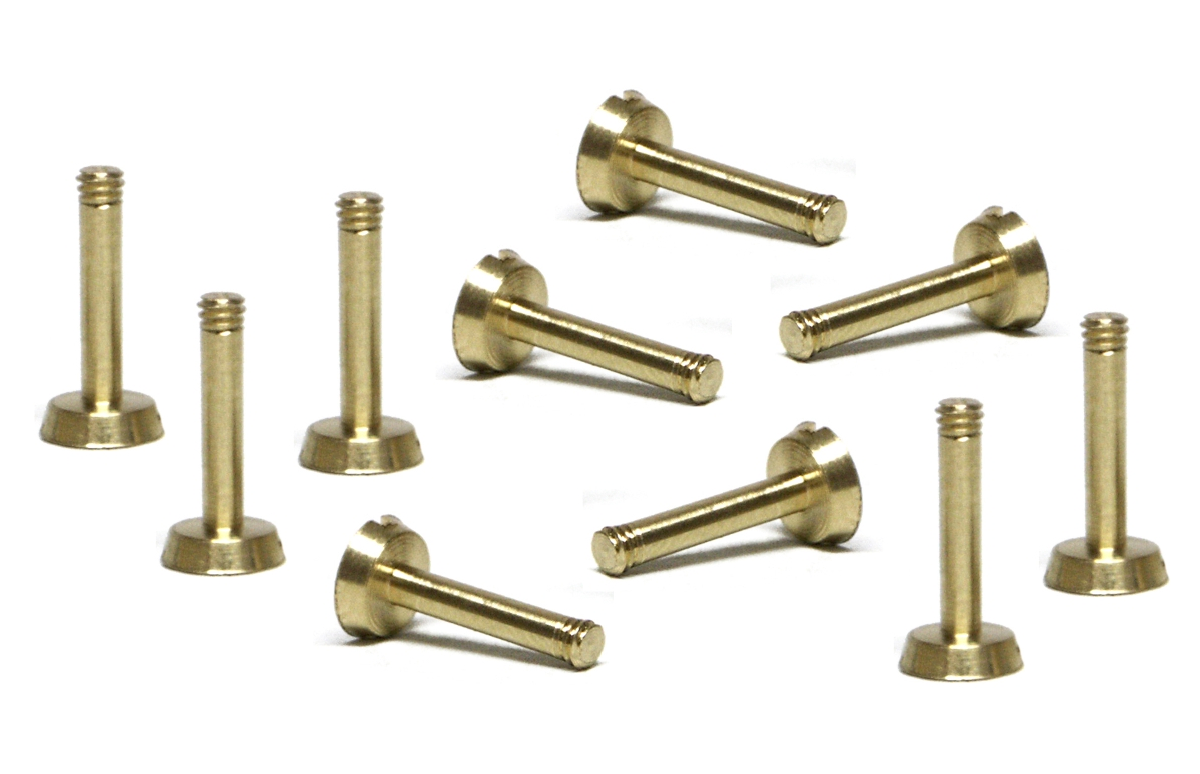 Slot.it CH125 - Brass Screw - 2.2 x 9mm - Large Head - pack of 10