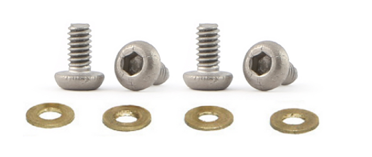 Slot.it CH90 - Hexagonal Motor Fixing Screws - M2 x 4mm - Titanium - pack of 4