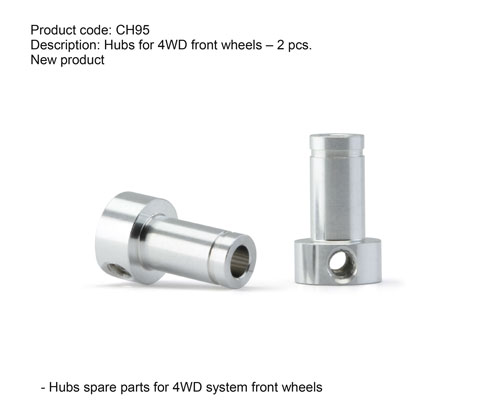 Slot.it CH95 - Hubs For 4WD Front Wheels