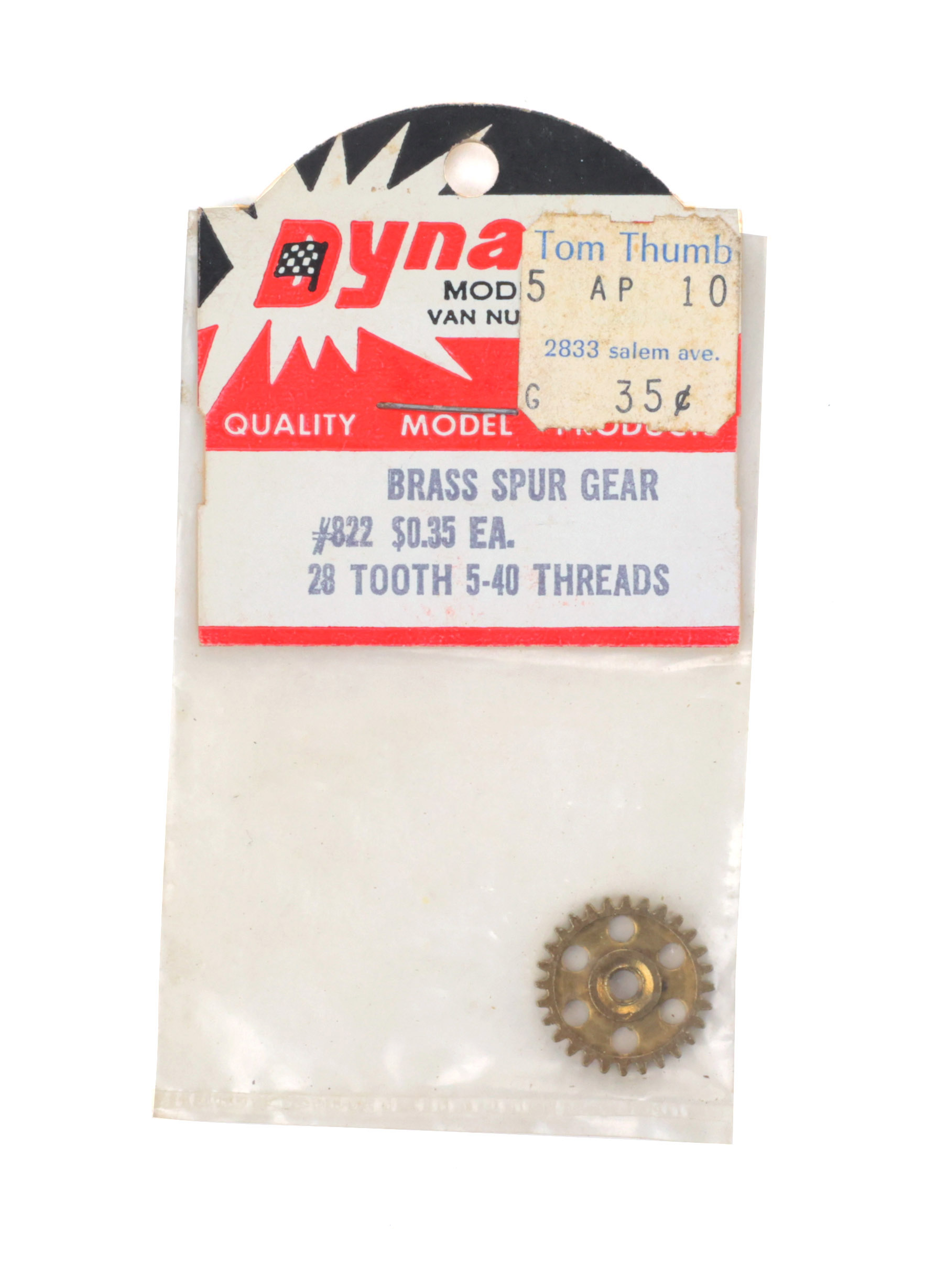 Dynamic - DYN-822 - 5-40 Threaded Brass Spur gear, 28T great for 1/32 cars